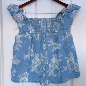 Floral Cap Sleeve Top